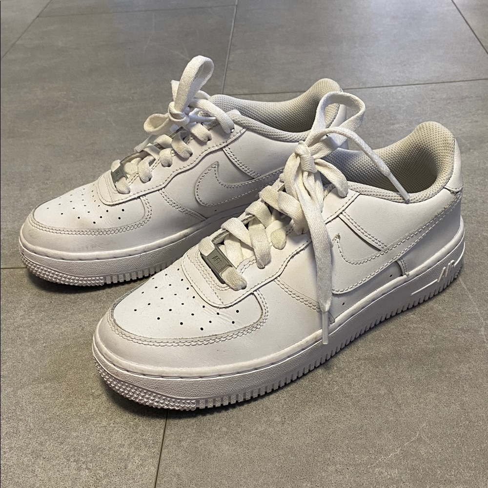 Nike white Air Force ones boys